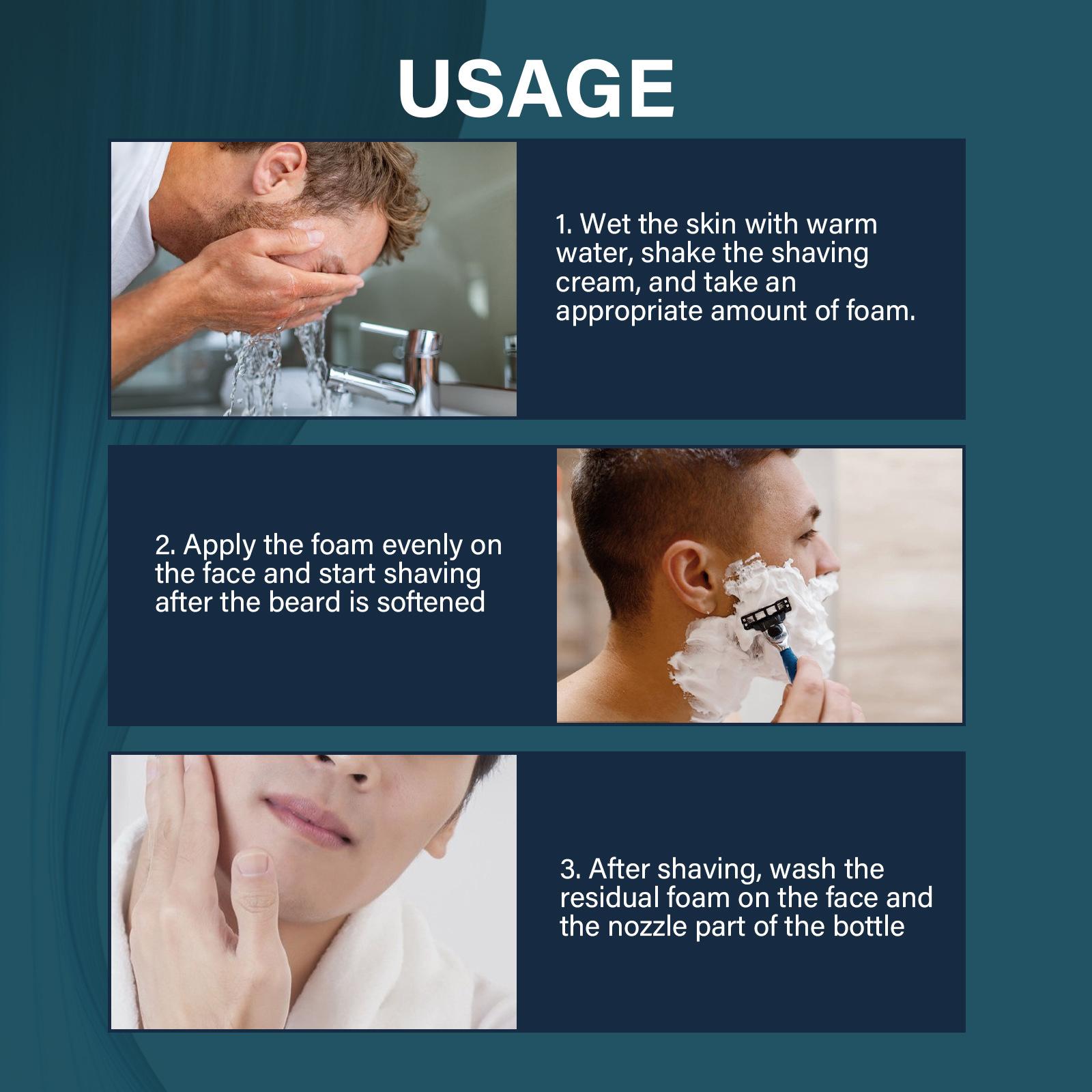 Men'S Grooming Gel - Mousse à raser apaisante pour hommes,