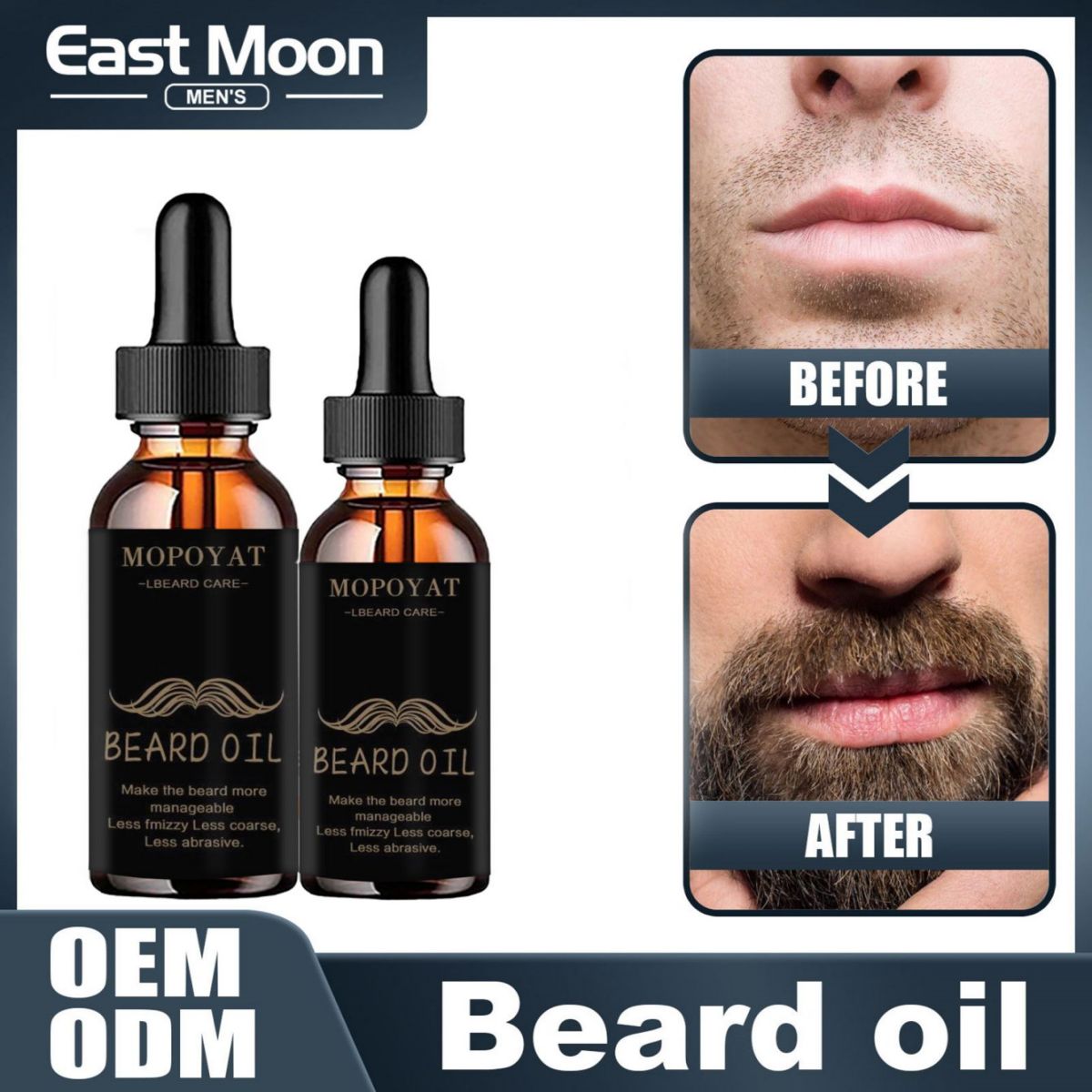 Mens Grooming Treatment - Huile de croissance pour barbe, plus