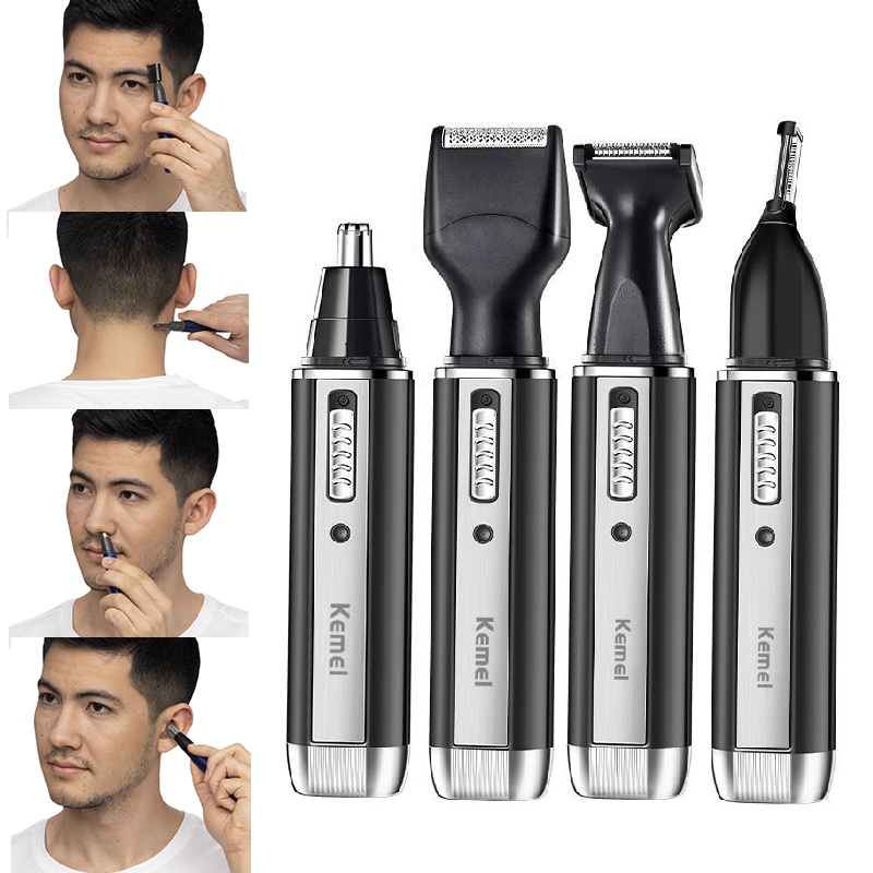 Men'S Grooming Nose Hair Trimmer - Kemei tondeuse électrique tout-en-un Rechargeable pour
